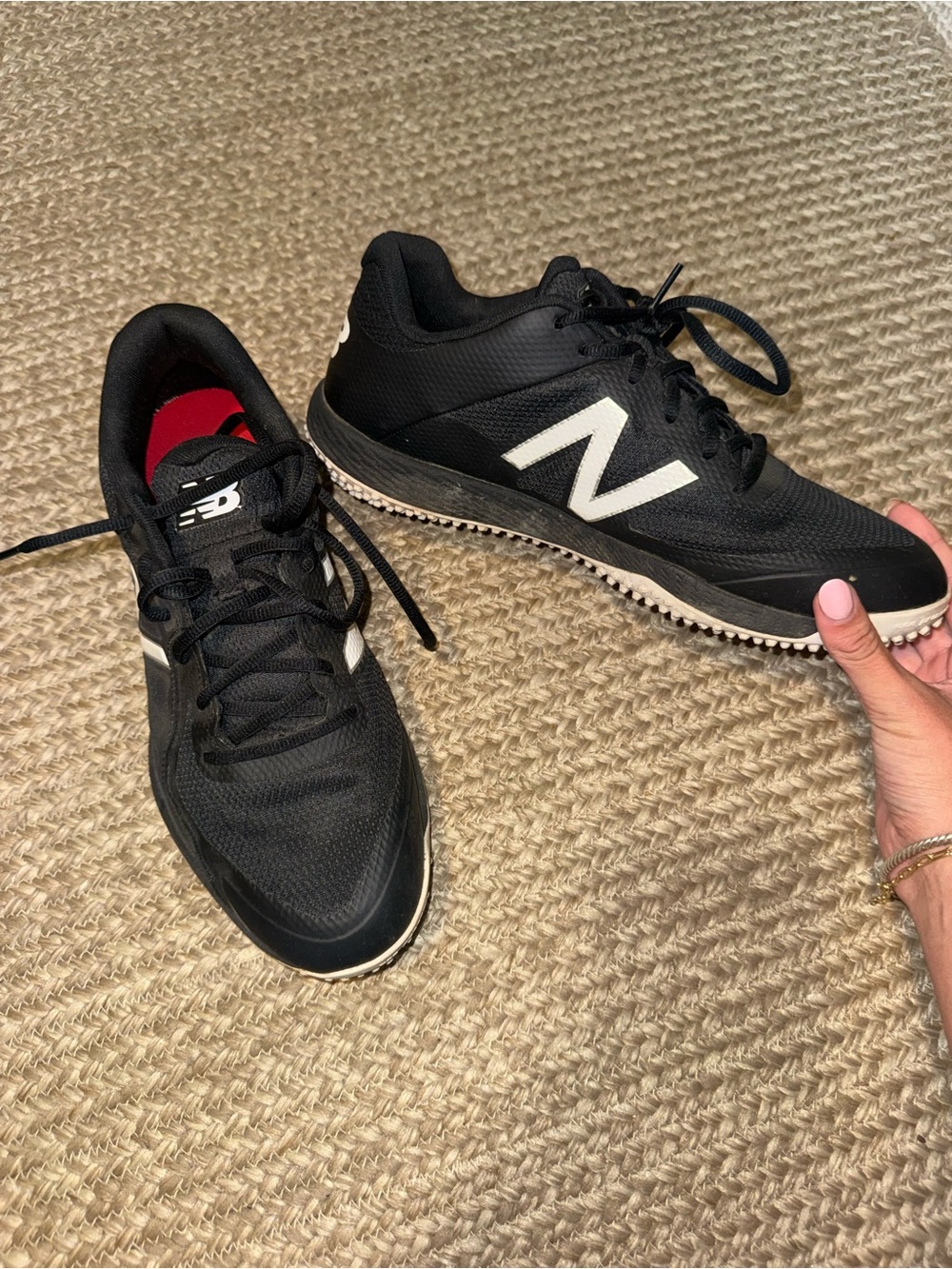 New Balance Black Athletic Sneakers with White Logo